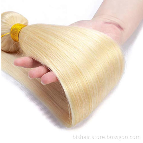 10A blonde 613 hair bundle 10-32 inch long straight hair 1/3/4 straight hair bundle 100% real hair, no knots, no shedding